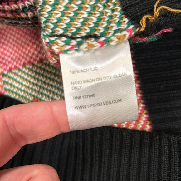 Women’s Tipsy Elves Ugly Christmas Sweater Button Down Cardigan / Size Large EUC - Picture 7 of 7